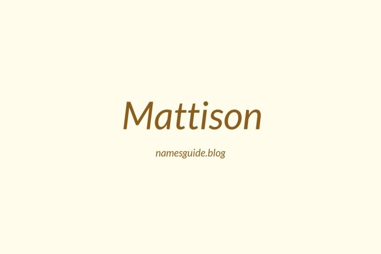 58+ Unique Middle Names for Mattison
