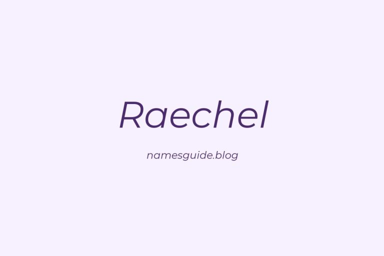 42+ Unique Middle Names for Raechel