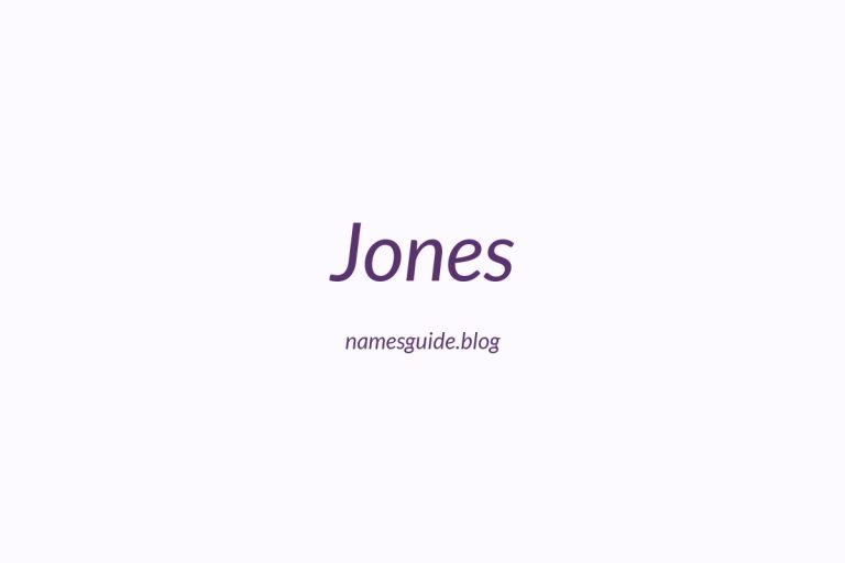 Origin and Meaning of Last Name Jones