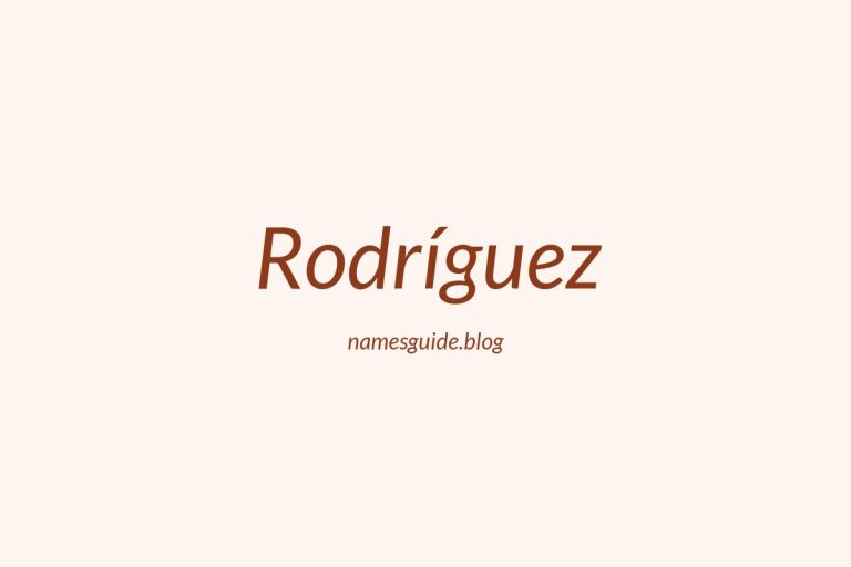 Origin and Meaning of Last Name Rodríguez