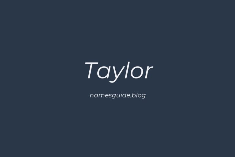 Origin and Meaning of Last Name Taylor