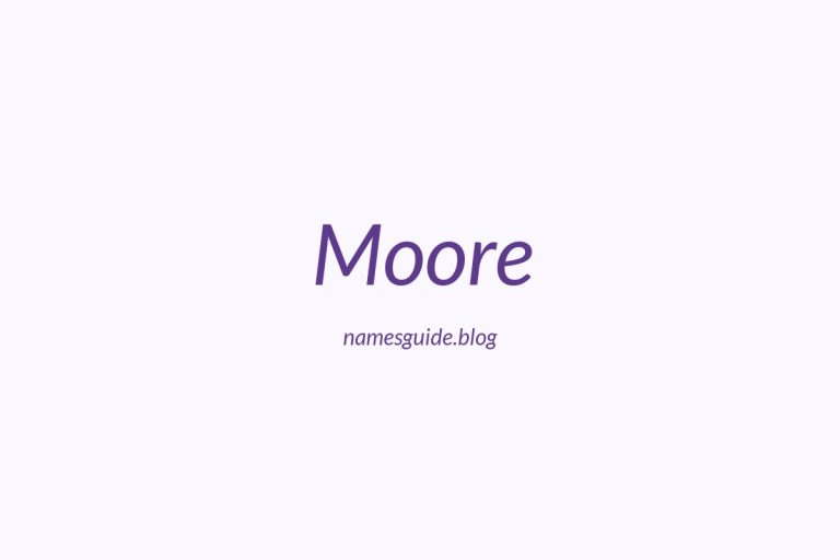 Origin and Meaning of Last Name Moore