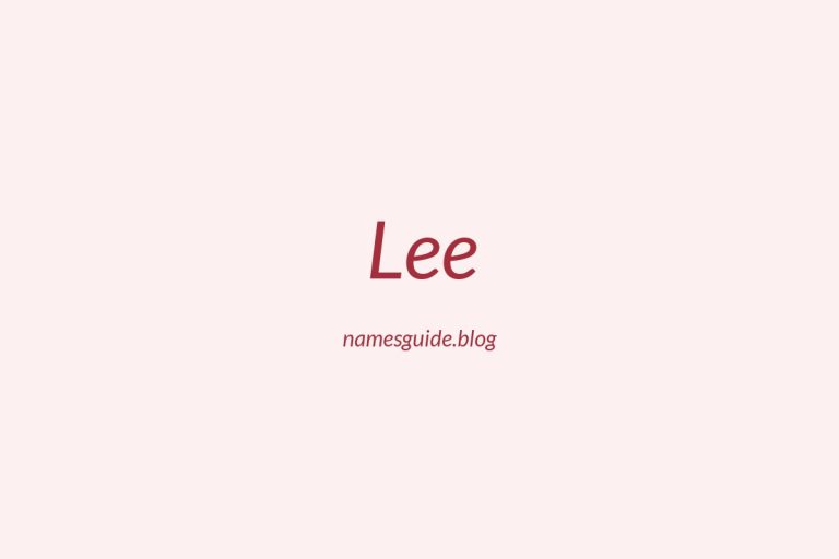 Origin and Meaning of Last Name Lee