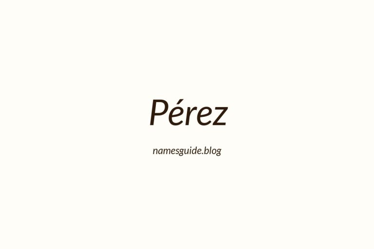 Origin and Meaning of Last Name Pérez