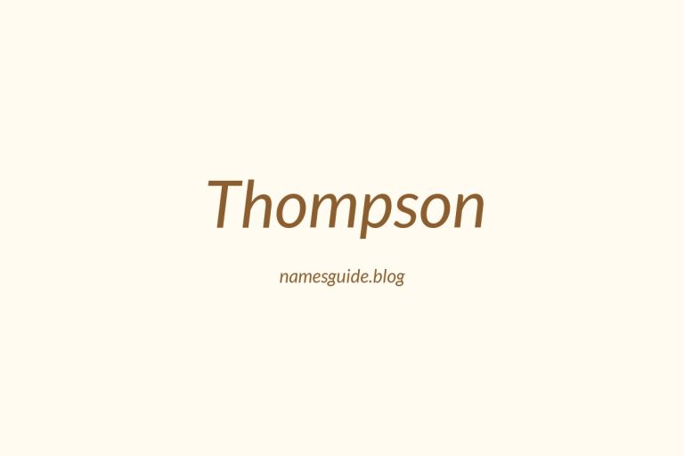 Origin and Meaning of Last Name Thompson