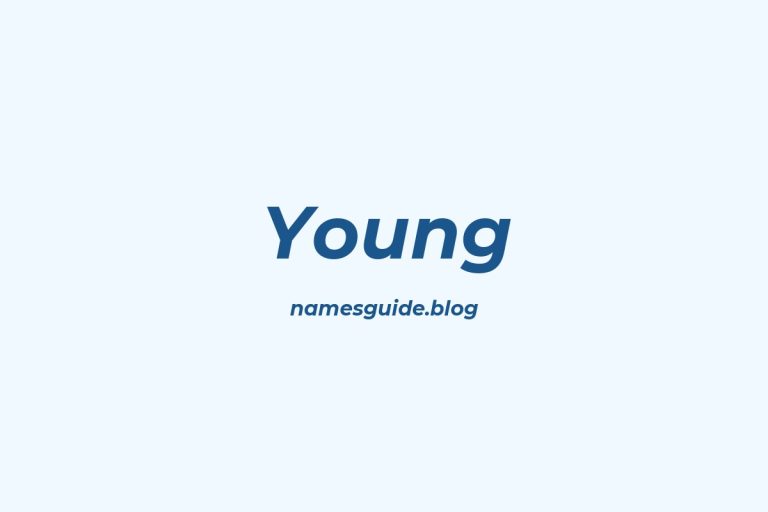 Origin and Meaning of Last Name Young