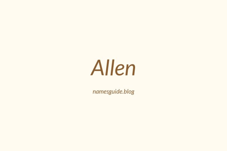 Origin and Meaning of Last Name Allen