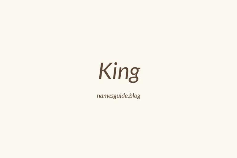 Origin and Meaning of Last Name King