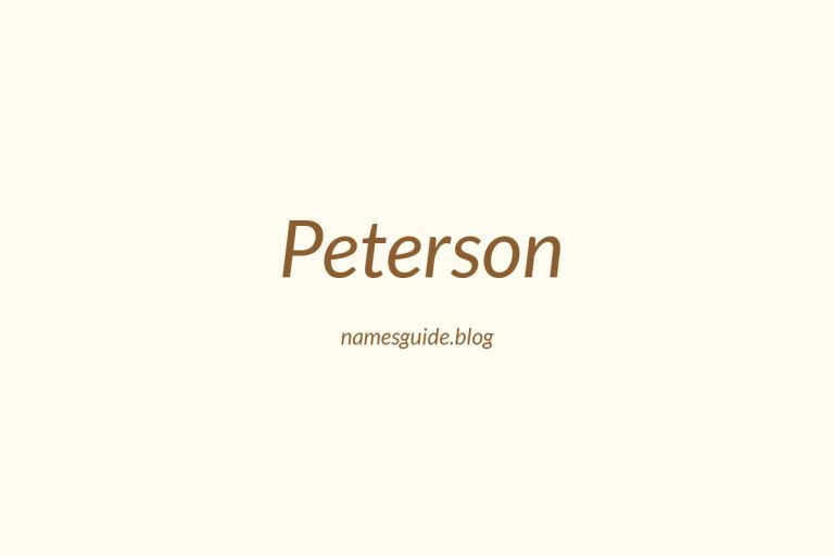 Origin and Meaning of Last Name Peterson