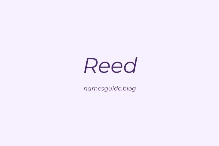 Origin and Meaning of Last Name Reed