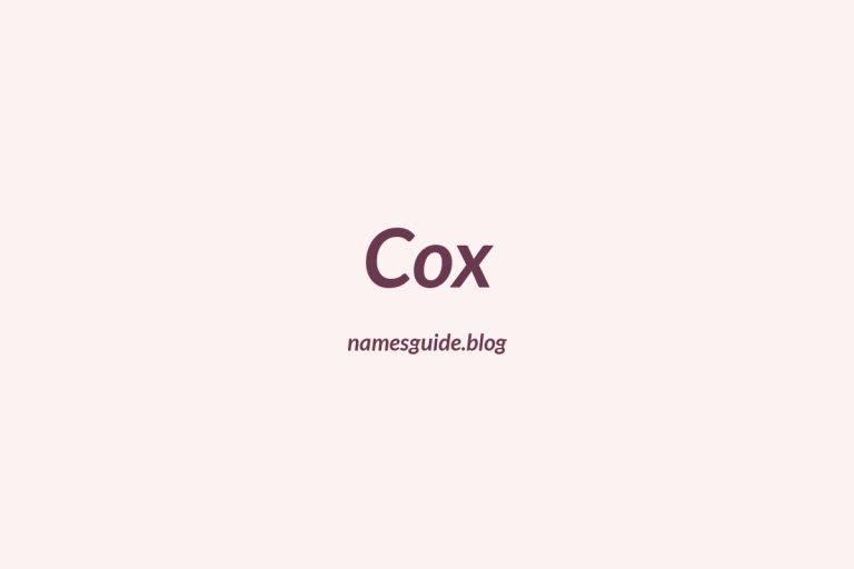 Origin and Meaning of Last Name Cox