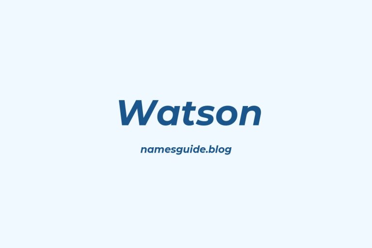 Origin and Meaning of Last Name Watson