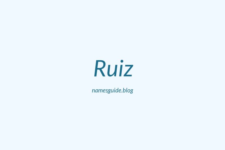 Origin and Meaning of Last Name Ruiz
