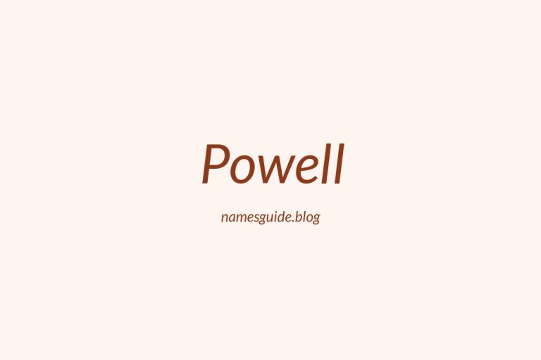 Origin and Meaning of Last Name Powell
