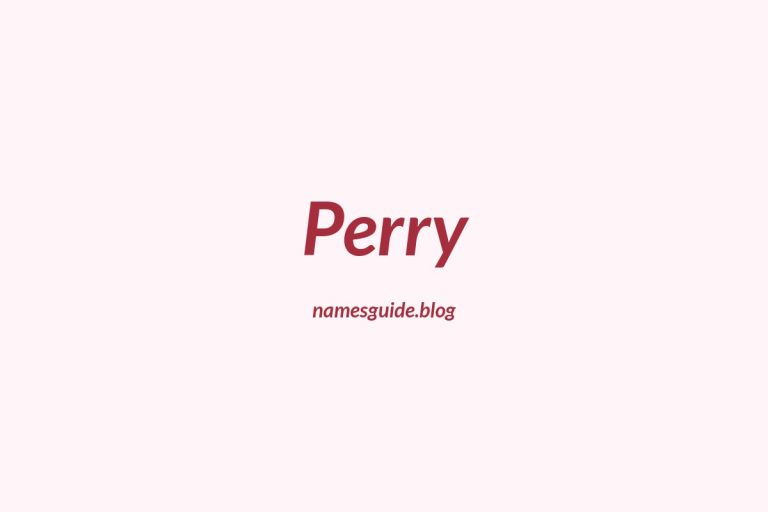 Origin and Meaning of Last Name Perry