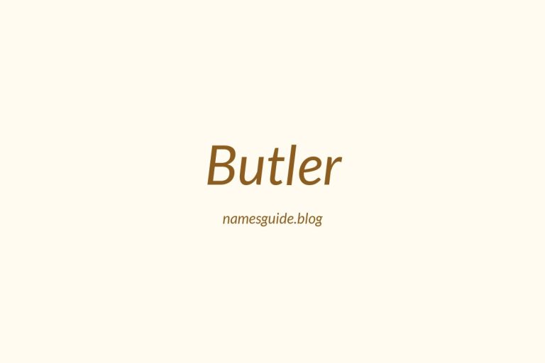 Origin and Meaning of Last Name Butler