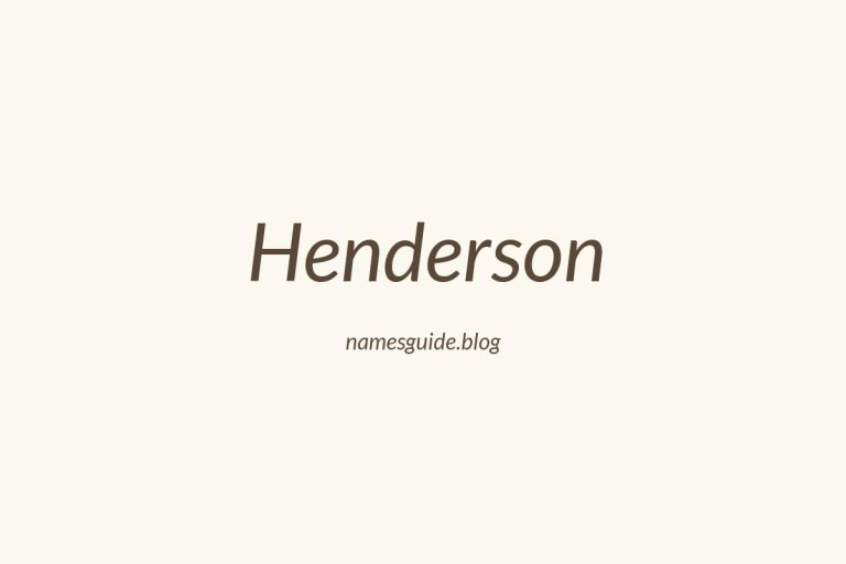 Origin and Meaning of Last Name Henderson