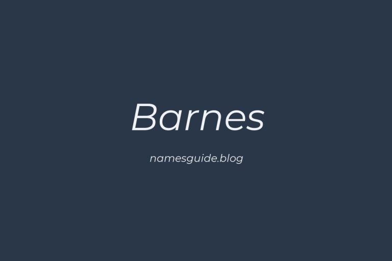 Origin and Meaning of Last Name Barnes
