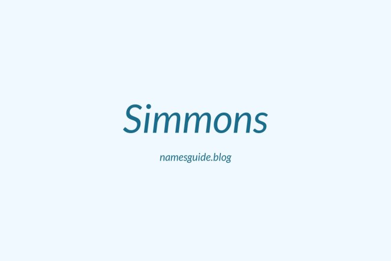 Origin and Meaning of Last Name Simmons