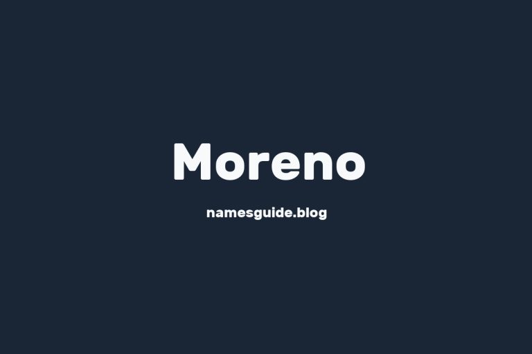 Origin and Meaning of Last Name Moreno