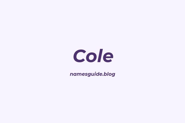 Origin and Meaning of Last Name Cole