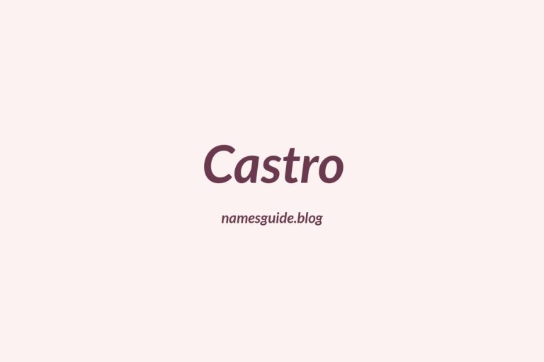 Origin and Meaning of Last Name Castro