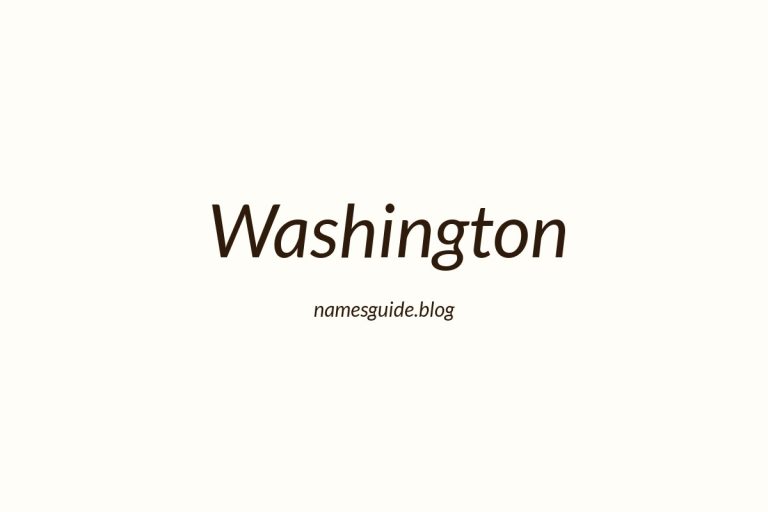 Origin and Meaning of Last Name Washington