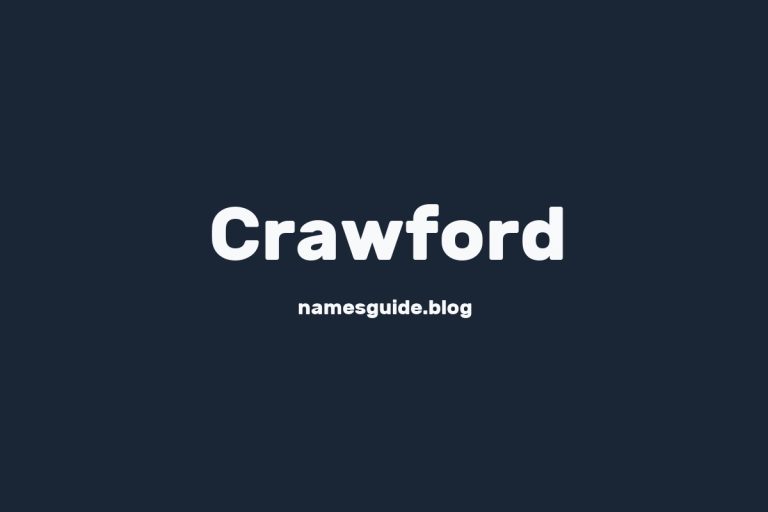 Origin and Meaning of Last Name Crawford