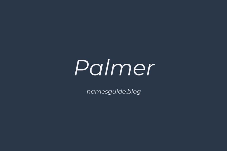 Origin and Meaning of Last Name Palmer