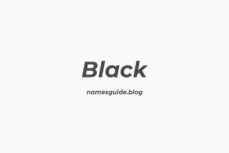 Origin and Meaning of Last Name Black