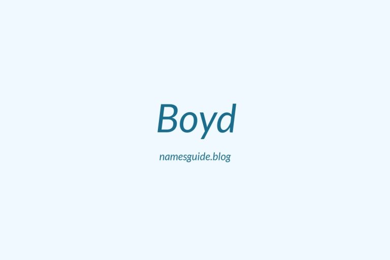 Origin and Meaning of Last Name Boyd