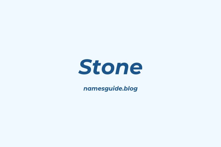 Origin and Meaning of Last Name Stone