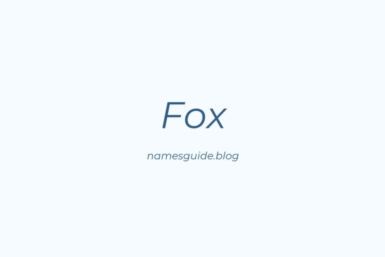 Origin and Meaning of Last Name Fox