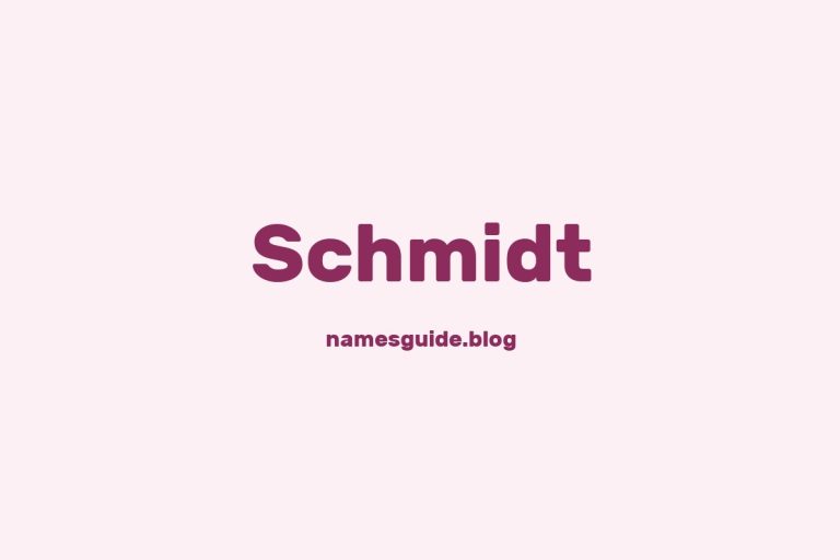Origin and Meaning of Last Name Schmidt
