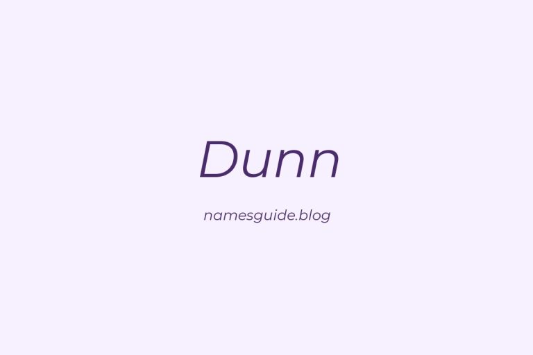 Origin and Meaning of Last Name Dunn