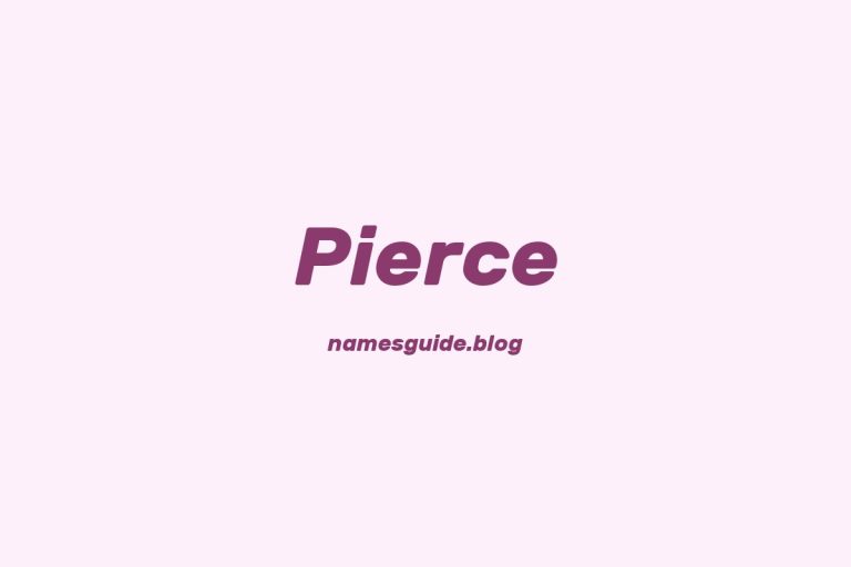 Origin and Meaning of Last Name Pierce