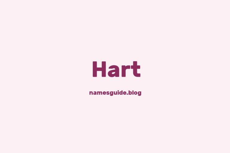 Origin and Meaning of Last Name Hart
