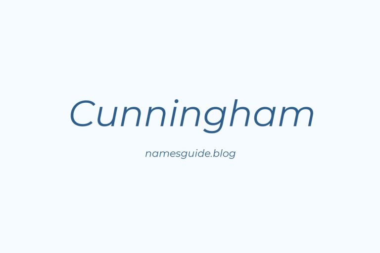 Origin and Meaning of Last Name Cunningham