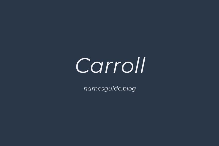 Origin and Meaning of Last Name Carroll