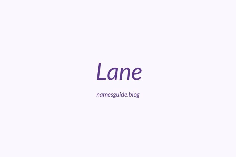 Origin and Meaning of Last Name Lane