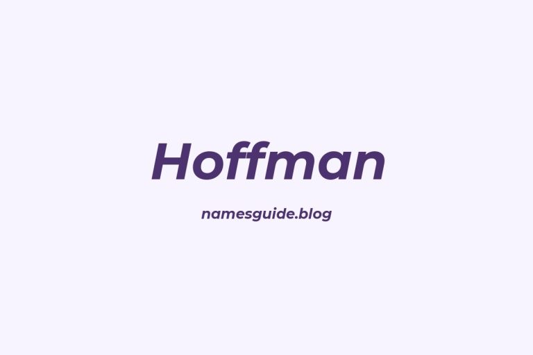 Origin and Meaning of Last Name Hoffman