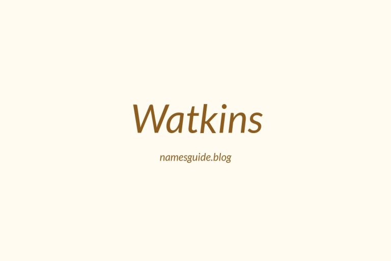 Origin and Meaning of Last Name Watkins