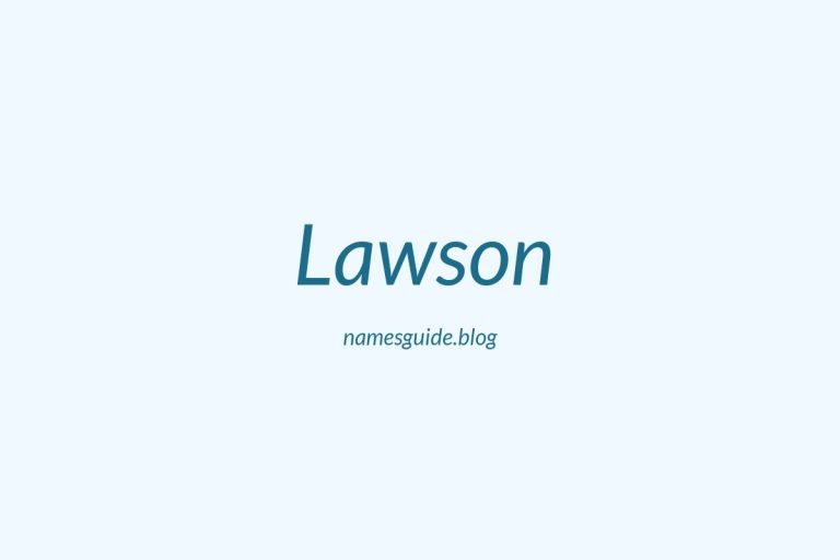 Origin and Meaning of Last Name Lawson