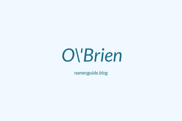 Origin and Meaning of Last Name O\’Brien