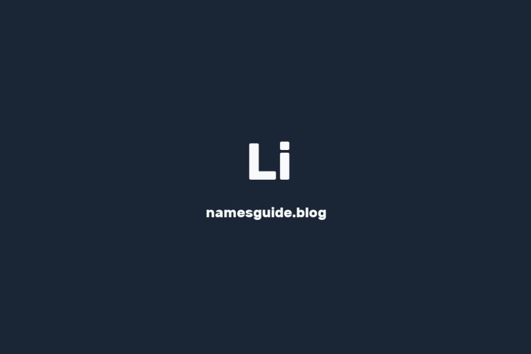 Origin and Meaning of Last Name Li