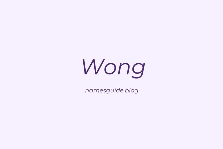 Origin and Meaning of Last Name Wong