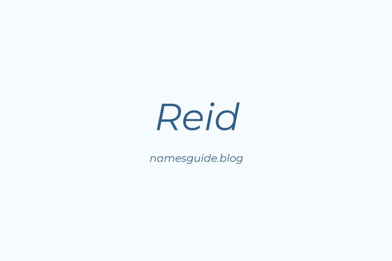 Origin and Meaning of Last Name Reid