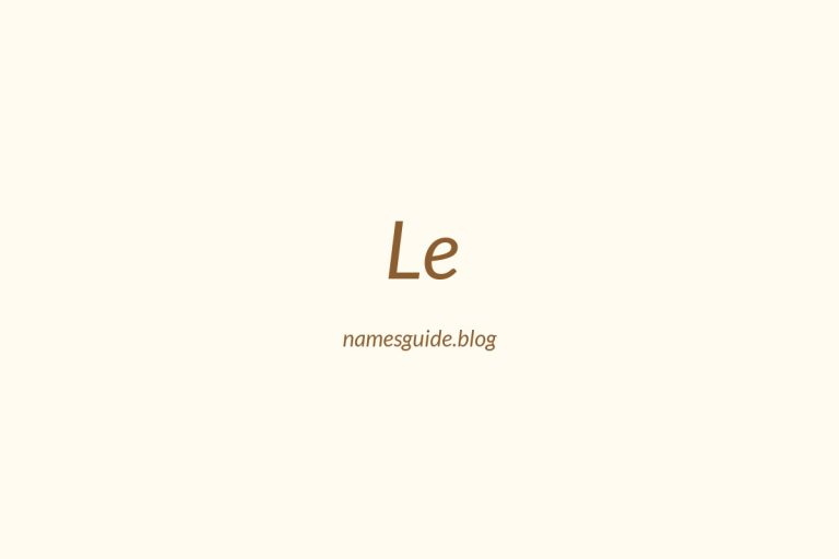 Origin and Meaning of Last Name Le