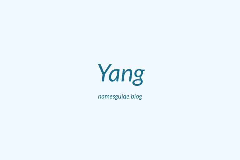 Origin and Meaning of Last Name Yang