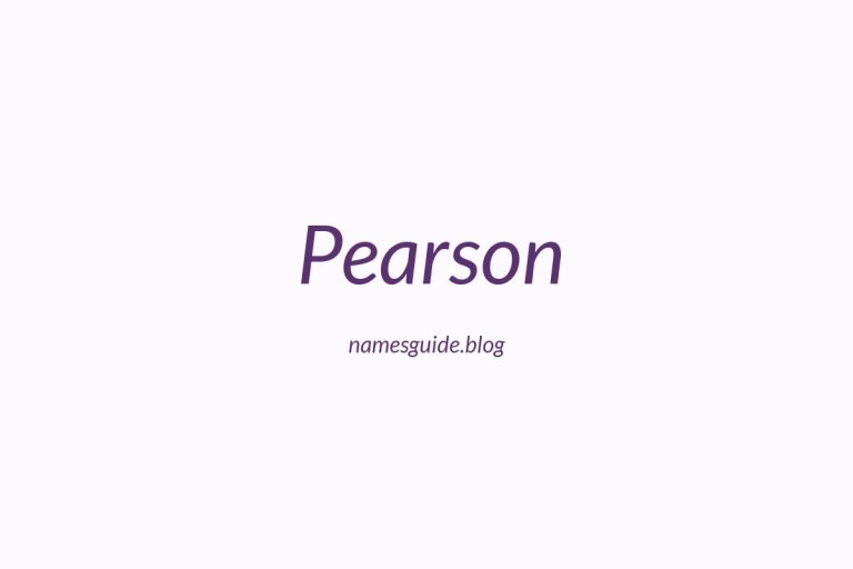 Origin and Meaning of Last Name Pearson